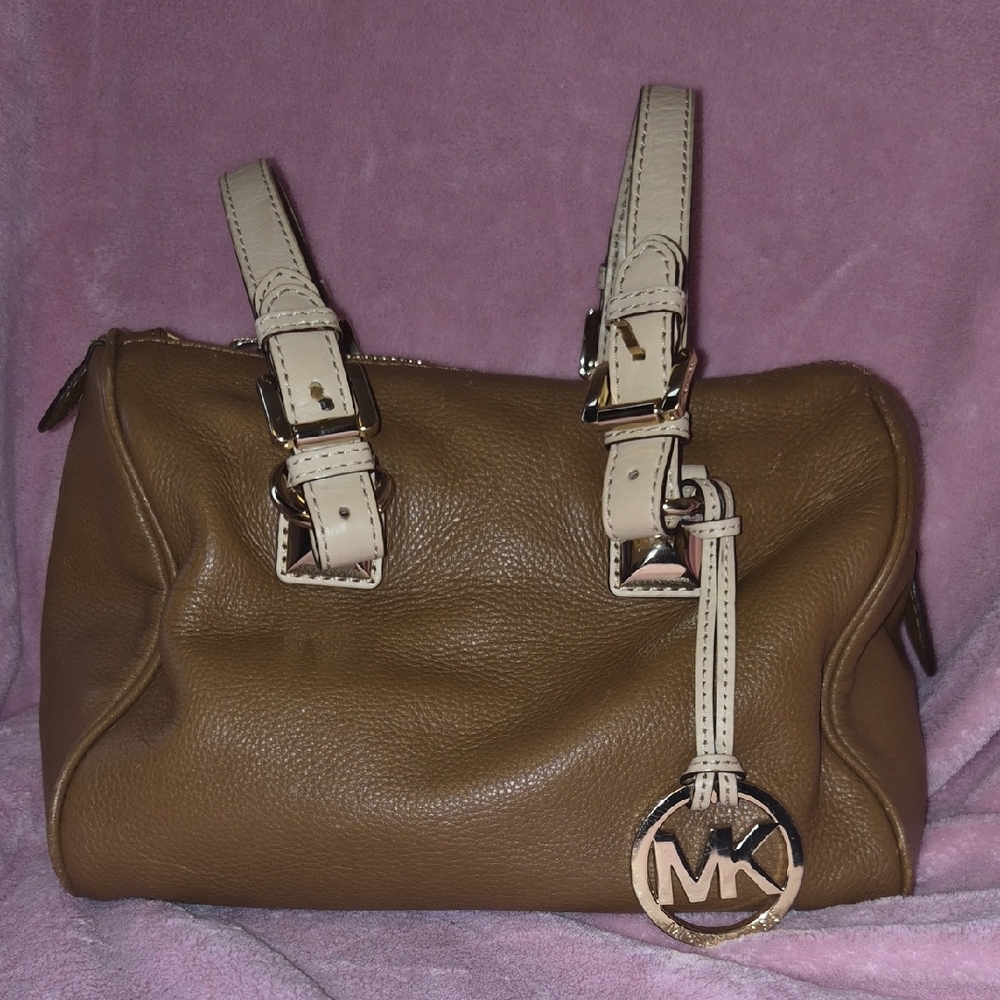 Michael Kors Tan and Cream Satchel